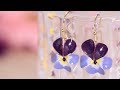 DIY: Viola Flower Earrings＊耳元でかわいらしく揺れる小さなお花「ビオラのフックピアス」