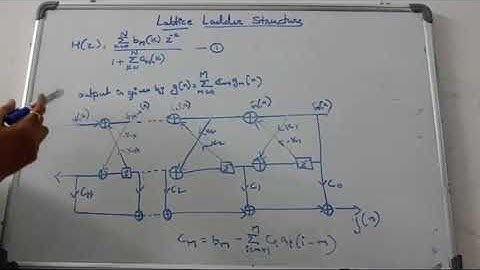 Lattice ladder and Lattice structure of FIR System