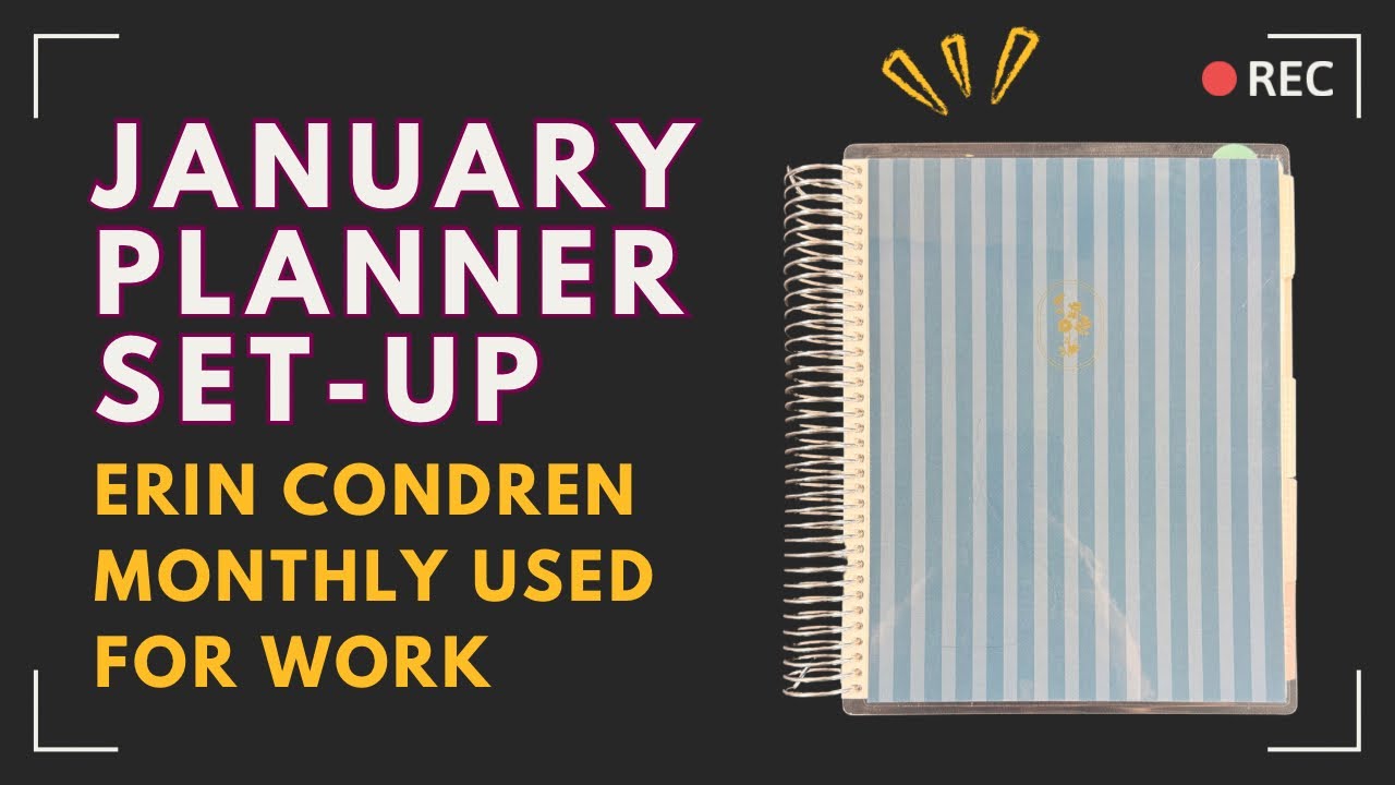 Erin Condren Monthly Planner Set-up | January 2026