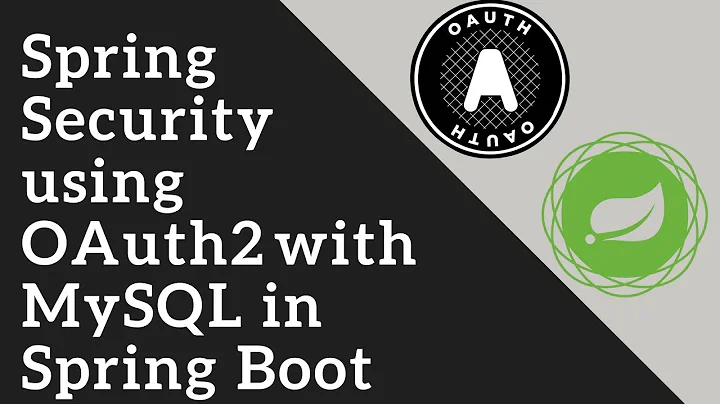 Spring Security using OAuth2 with MySQL Database in Spring Boot | Tech Primers