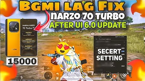 BGMI Lag Fix In Realme Narzo 70 turbo🔥 | Zero Lag Gameplay 😍