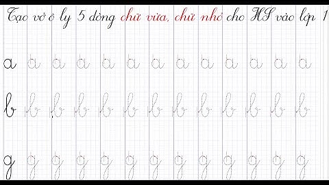 Hướng dẫn tạo vở 5 ô ly có chữ viết mẫu và điểm đặt bút cho học sinh tiểu học (giống vở viết HS)