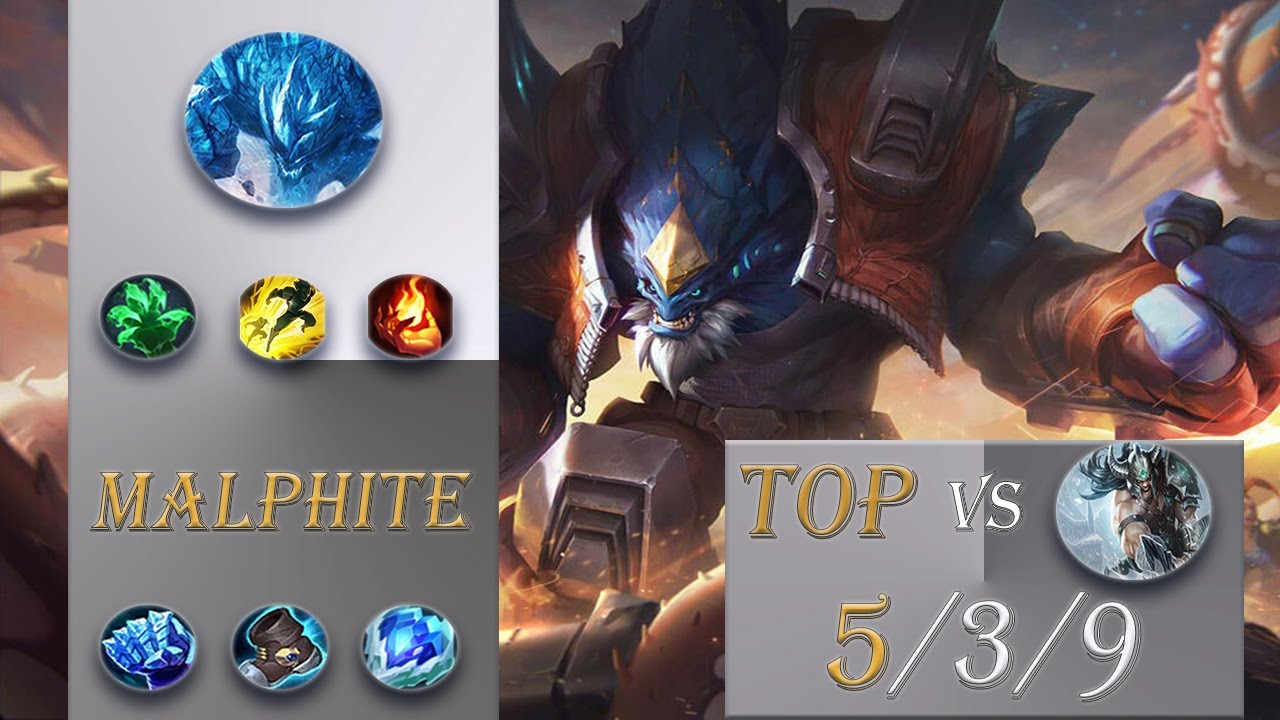 Malphite vs Tryndamere Top. Tank Malphite Immune To Damage. League Of