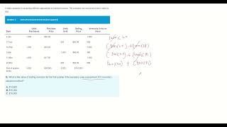 Perpetual LIFO Ending Inventory - CFA Level1 practice question
