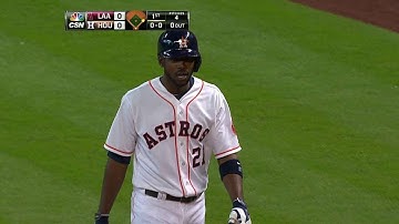 LAA@HOU: Fowler singles in return to leadoff spot