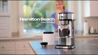 Hamilton Beach HDC200S Stainless Steel Single Serving Pod Coffee Maker, Black/Silver