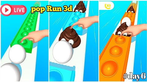 Pop Run 3d Live 🔴 Madness Gameplay 💢 Made of World Record 99090 #shortfeed #poprun3d #live day 6