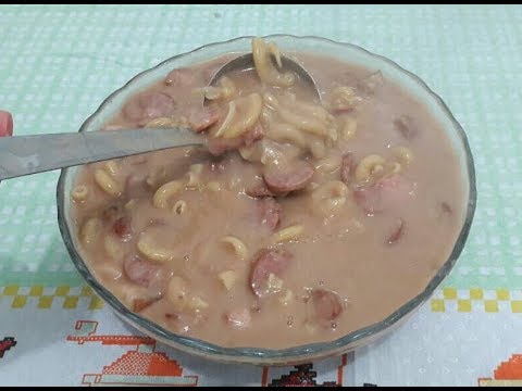 SOPA DE FEIJÃO COM BACON E LIGUIÇA DEFUMADA