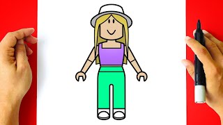 How to DRAW ROBLOX GIRL AVATAR - Drawing Tutorial