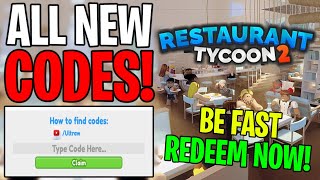 ✅ *NEW* ALL CODES IN RESTAURANT TYCOON 2 ROBLOX (REDEEM THESE CODES NOW!)
