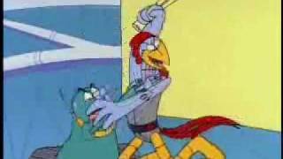 Sonic Sez the name of my yellow cat while Scratch beats Grounder up with a comic book