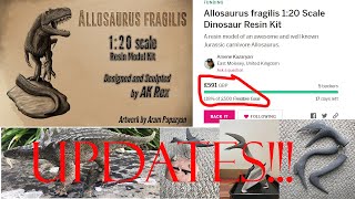 STORE & INDIEGOGO CAMPAIGN UPDATES!!! #dinosaurs #indiegogo #allosaurus #paleoart #pterosaurs