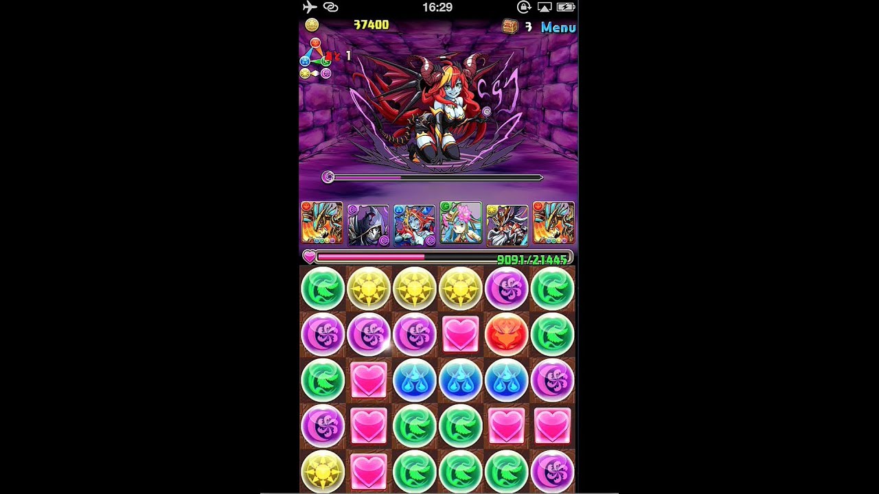 パズドラ 「ヘラ降臨！ 地獄級」 ホルス16倍PTノーコンクリア YouTube