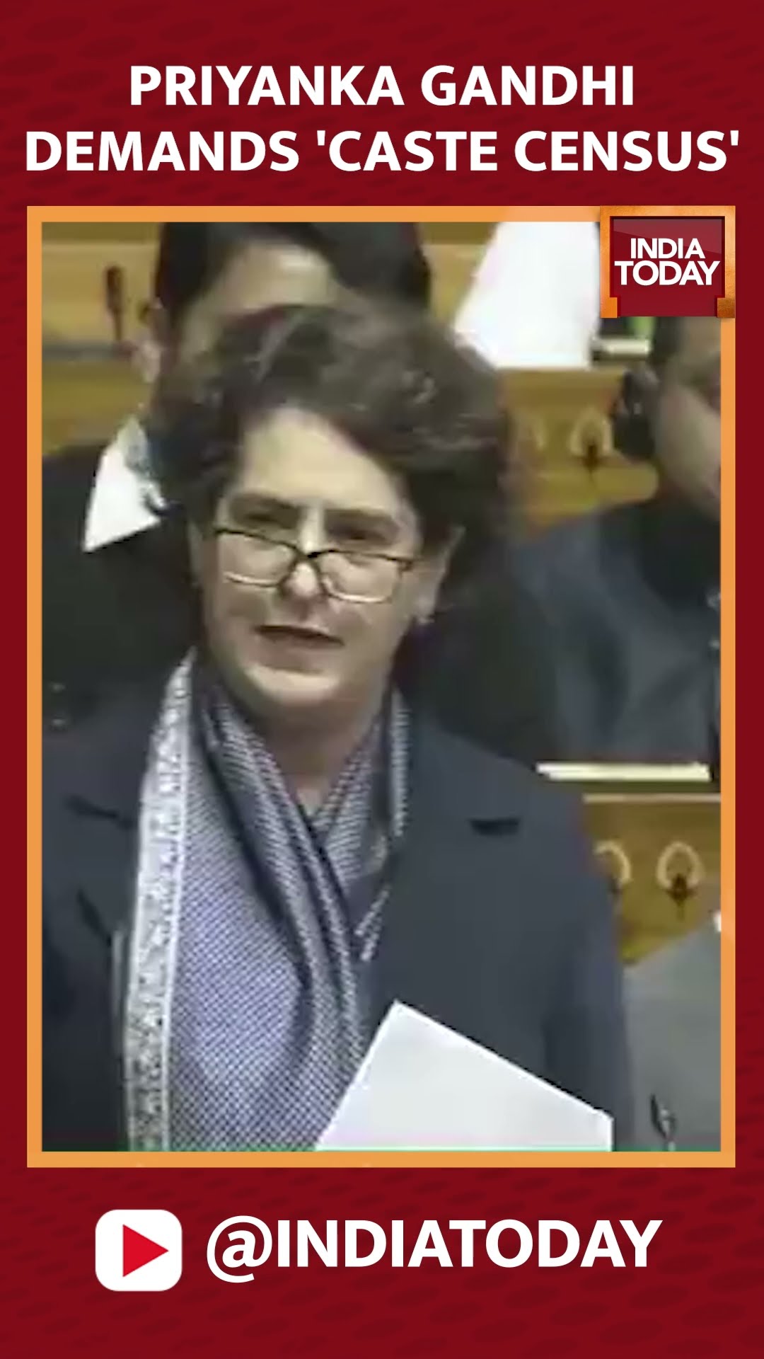 Wayanad MP Priyanka Gandhi Raises The Demand For 'Caste Census' In Her First Parliament Speech