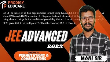 JEE Advanced 2023 Mathematics Paper 2 Q10 || PERMUTATIONS AND COMBINATIONS || #jeeadvanced2023