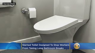 Slanted Toilet Designed To Stop Workers From Taking Long Bathroom Breaks