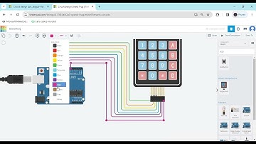 4X4 Keypad Arduino Tinkercad | Arduino interface keypad Tinkercad