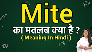What does Mite mean | Meaning of Mite | Word Meaning