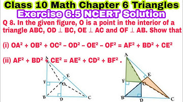 Class 10 Ex 6.5 Q 8 | Chapter 6 | Triangles | NCERT Solutions | CBSE | EXERCISE 6.5