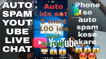HOW TO AUTO SPAM YOUTUBE LIVE CHAT WITH RDP / , how to auto spam rdp with phone /, auto ids set,fast