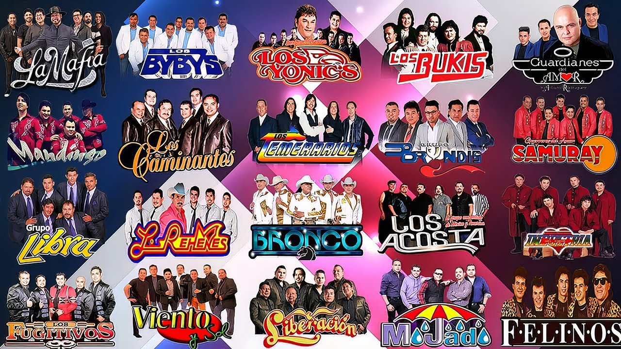 BRONCO, LOS TEMERARIOS, BUKIS, BRYNDIS, ACOSTA, CAMINANTES, YONICS, MIER 💞 GRUPERAS 90S DEL RECUERDO