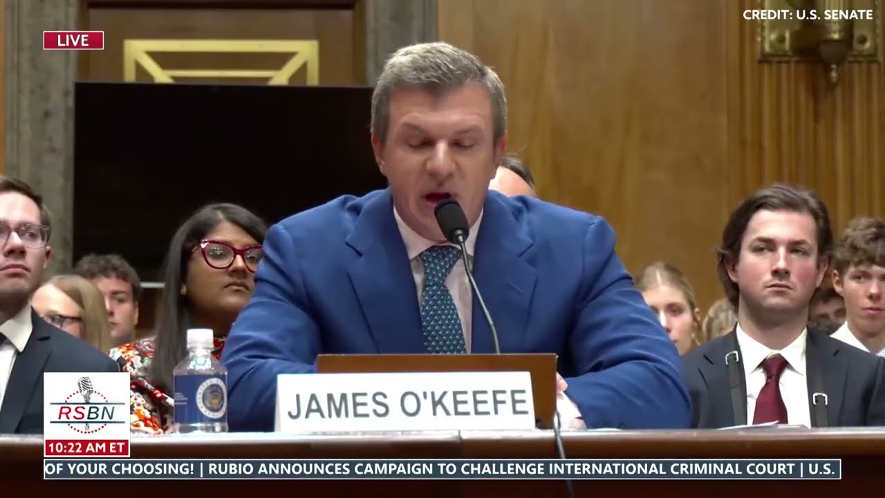 WATCH: James O'Keefe Delivers Remarks at the Exposing Fraud in America Senate Hearing - 7/15/26