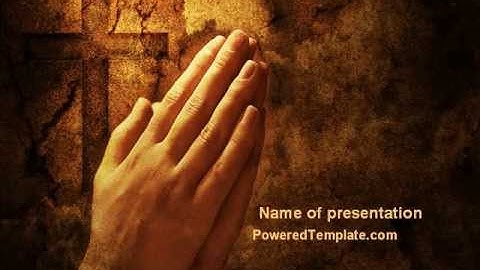Prayer Hands PowerPoint Template by PoweredTemplate.com