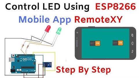 How to control LED through Android Mobile phone App Using ESP8266 RemoteXY