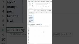 TEXTJOIN function in Excel