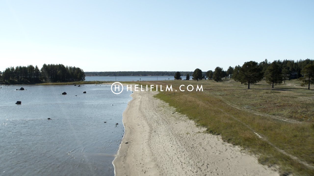 8714. Pite Havsbad Drone Stock Footage Video