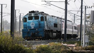 남도해양관광열차 S-Train 기관차 DEL7477 이 견인중인 정기여객열차 무궁화호 1952번 열차.