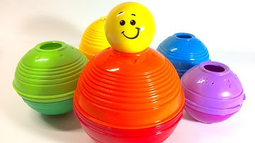 Fisher-Price Stack & Roll Cups, Learn Colors and Numbers
