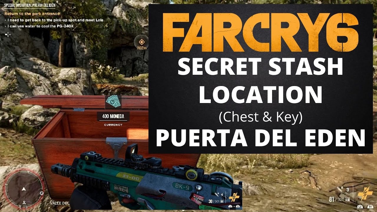 PUERTA DEL EDEN Secret Stash LOCATION (Key & Chest) EASY 400 MONEDA Far Cry 6 Special