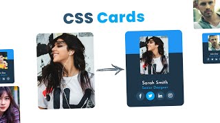 Simple CSS Profile Card Hover Effect | CSS User Profile Cards UI Design