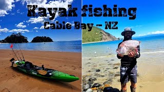 Huge Snapper bitten in HALF! - Kayak Fishing Cable Bay NZ