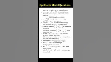 SEE Opt. Math Exam Question Sets 2080 (Exam Questions), 75 Mark OPT Maths New Model Question 2080