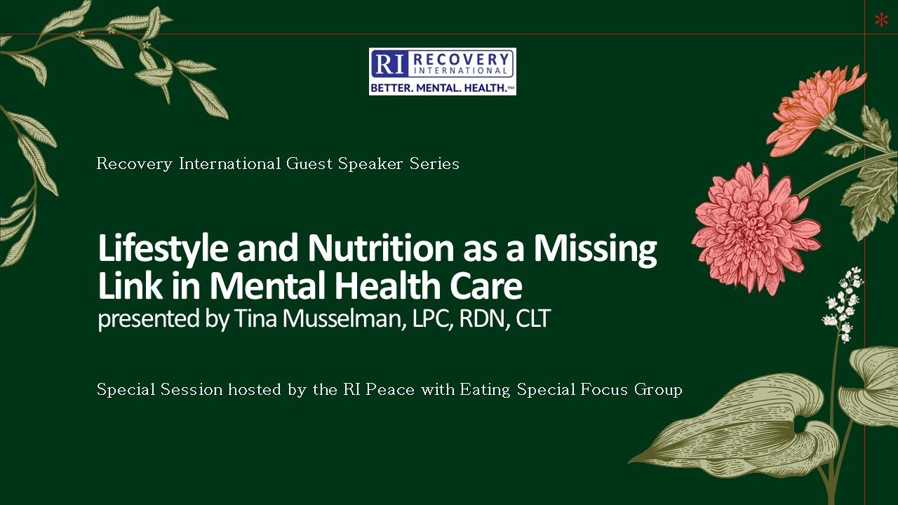 Lifestyle and Nutrition as a Missing Link in Mental Health Care