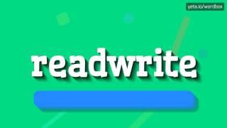 READWRITE - HOW TO PRONOUNCE IT!