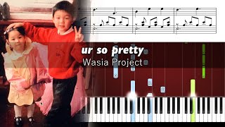 Wasia Project - ur so pretty (Heartstopper) - Accurate Piano Tutorial with Sheet Music Resimi