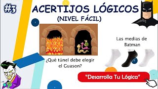 Acertijos Lógicos 3/24 - Batman, Guason Fuga de Arkam (NIVEL FACIL | ACERTIJOS CON RESPUESTA)