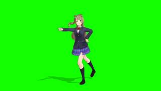 kotori does the default fortnite dance [green screen]