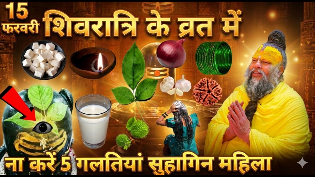 15 फरवरी महाशिवरात्रि व्रत में 😱 ना करें ये 5 गलतियां 😱 नहीं तो महादेव क्रोधित हो जाएंगे, #shivratri