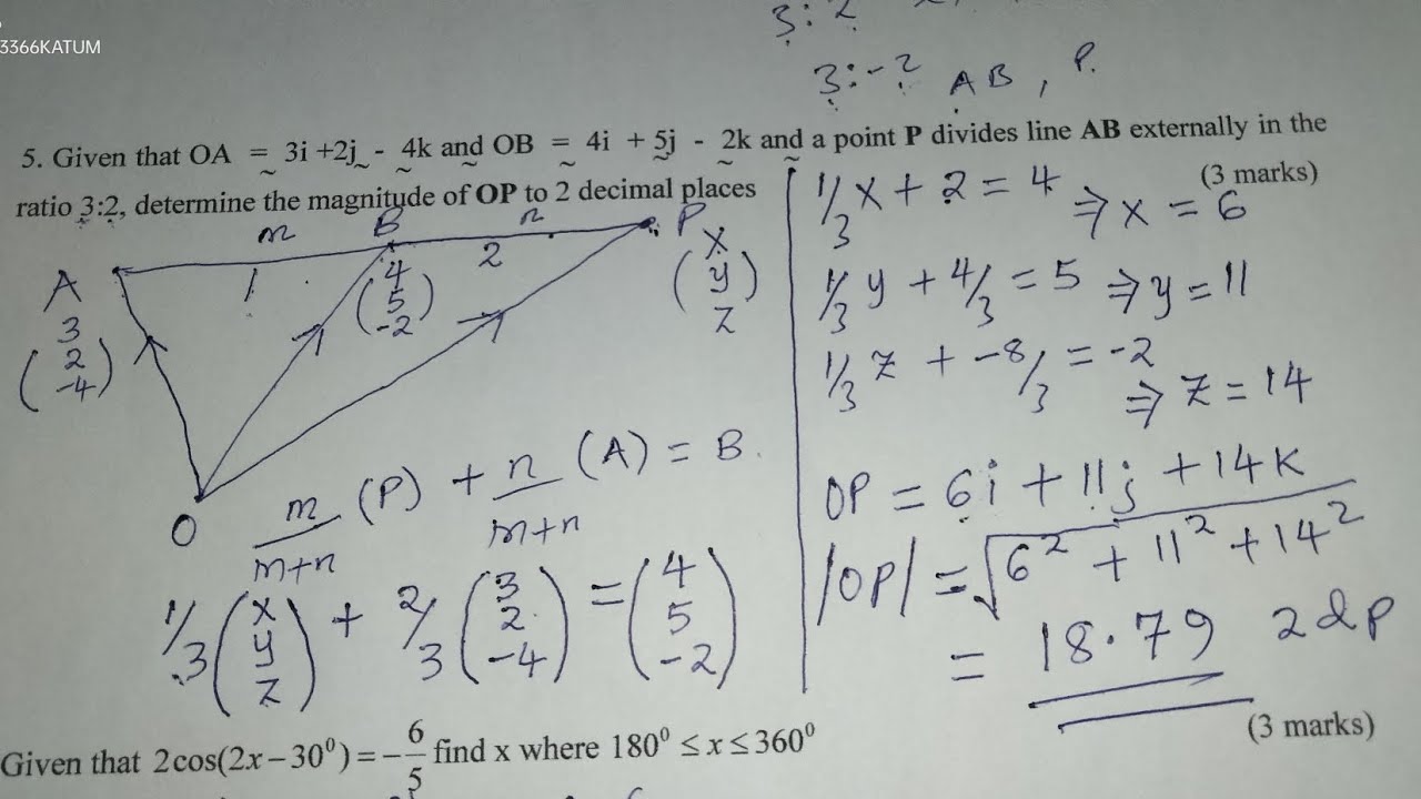 PROPORTIONAL DIVISION OF A LINE( RATIO THEOREM). KCSE MATHS PAPER 2 PREDICTIONS