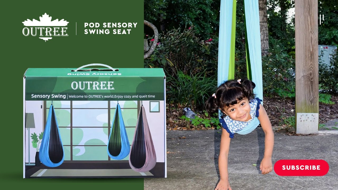 OUTREE Double Layer Therapy Swing, Sensory Swing, Kids Fun