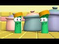 Junior impersonates the cheeseheaded bean boy veggietales animation