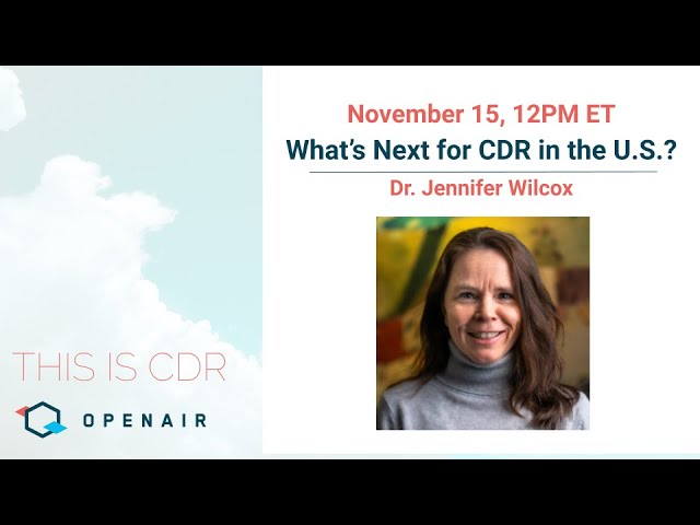 This Is CDR Ep.54: Dr. Jennifer Wilcox - What's next for CDR in the USA? episode artwork
