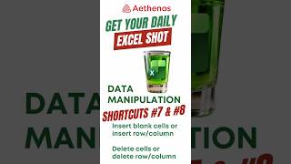 Get your daily Excel Shot: Keyboard Shortcuts #7 and #8 - Insert and delete cells rows and columns