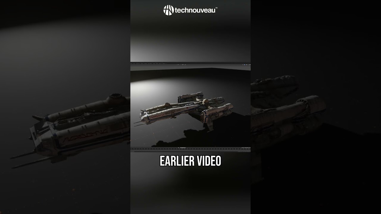 Star Wars Inspired Ship Model: Blender Texture Showcase #shorts