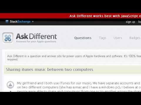 How-To Share An Itunes Library Between Two Computers