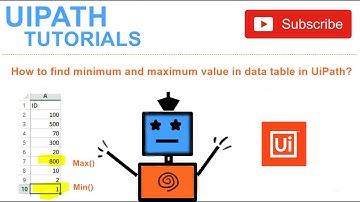 How to find minimum and maximum value in data table in UiPath?